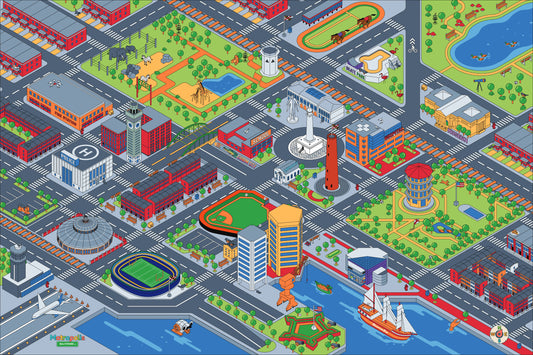 Baltimore Matropolis™ – City Play Mat for Kids (6ft x 4ft)