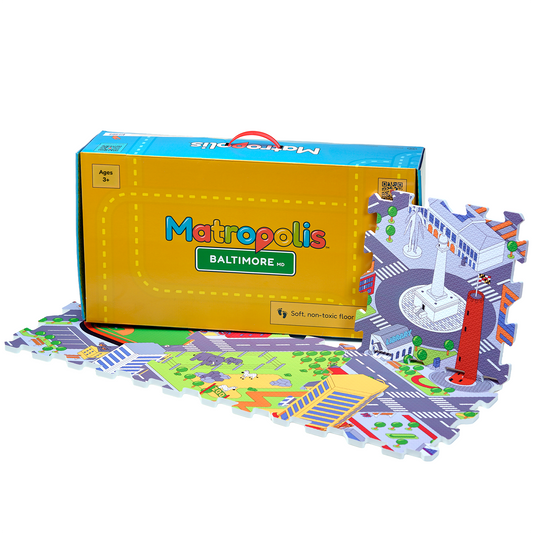 Baltimore Matropolis™ – Puzzle City Play Mat for Kids (6ft x 4ft)